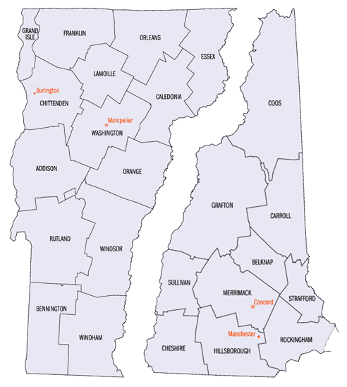 VT - NH Counties